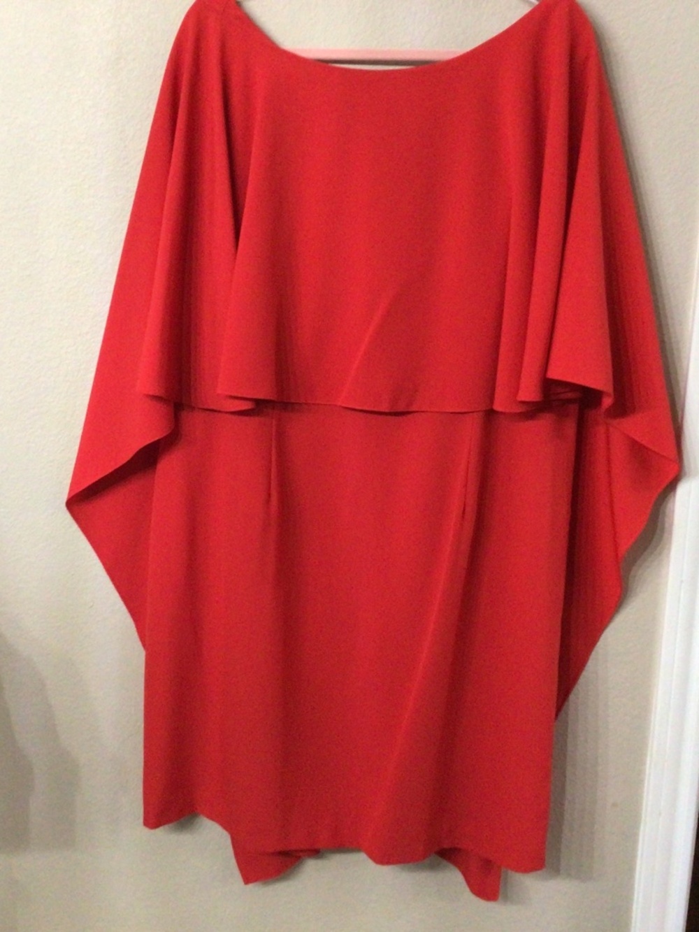 Eloquii red dress with cape like sleeves. Size 20 great shape